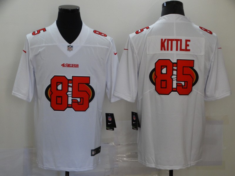 Men's San Francisco 49ers #85 George Kittle White Team Jersey